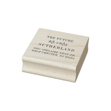 Modern Personal Script Return Address Rubber Stamp