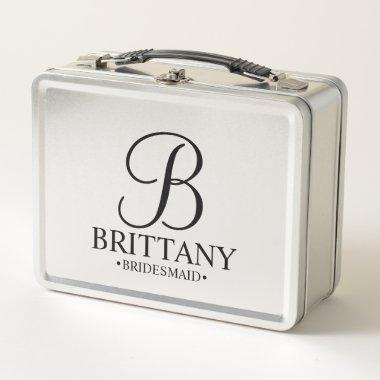 Modern Personalized Bridesmaids Metal Gift Box