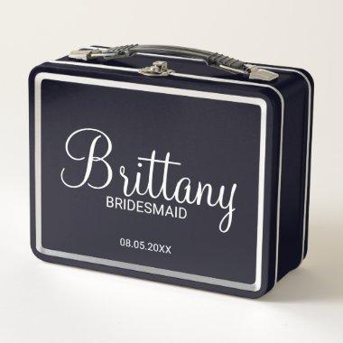 Modern Personalized Bridesmaids Metal Gift Box