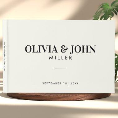 Modern Personalized With Name Wedding Reception Guest Book