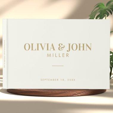 Modern Personalized With Name Wedding Reception Guest Book