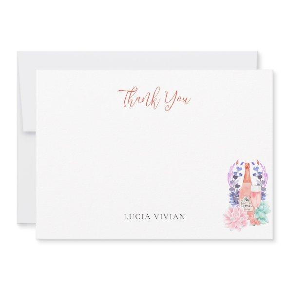 Modern Petals & Prosecco Succulent  Thank You