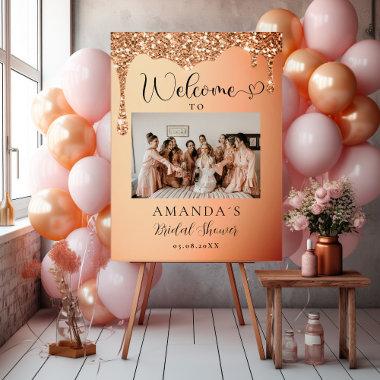 Modern, Photo, Glitter Bridal Shower  Foam Board