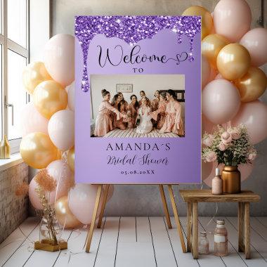 Modern, Photo, Glitter Bridal Shower  Foam Board