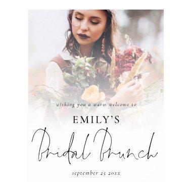 Modern Photo Overlay Welcome Bridal Brunch Poster