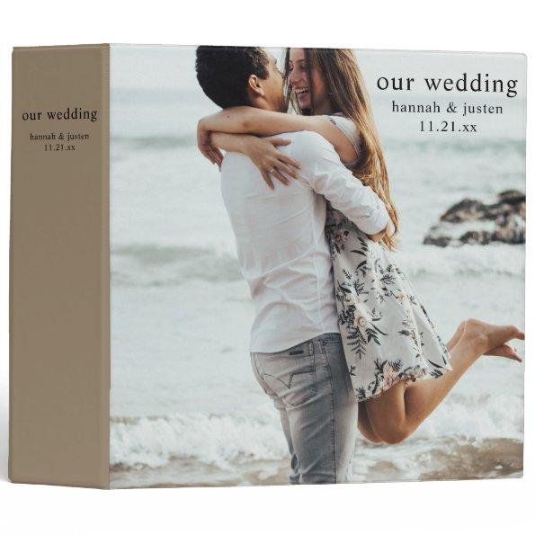 Modern Photo Simple Wedding Planner 3 Ring Binder