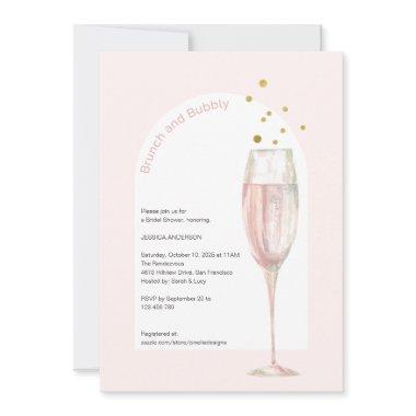 Modern Pink chic pop the bubbly champagne bridal