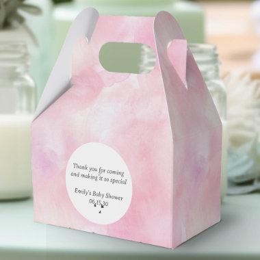 Modern Pink Delicate Watercolor Texture Pattern Favor Boxes