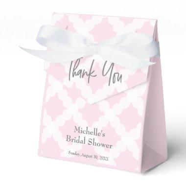 Modern pink grey white thank you  favor boxes