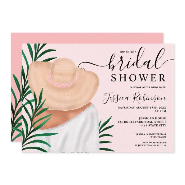 Modern pink tropical illustration
