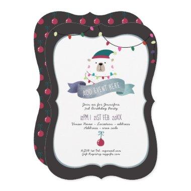 Modern Polar Bear Christmas Invitations ANY EVENT