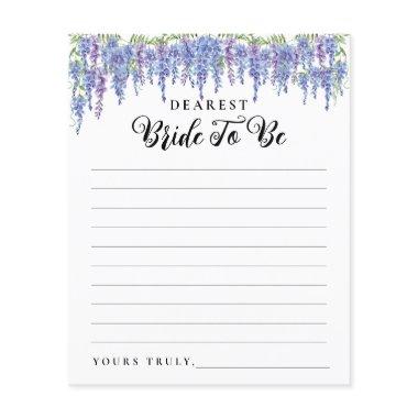 Modern Purple Floral Letter to Bride