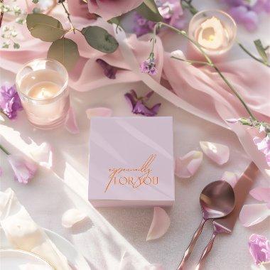 Modern Purple & Orange Especially For You Wedding Favor Boxes