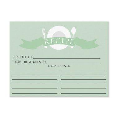 Modern Recipe Invitations Green Bridal Shower