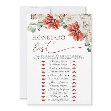 Modern Red Winter Honey Do List  Game