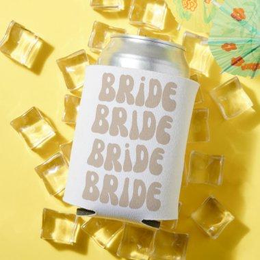 Modern Retro Bride Bachelorette Party Vintage Can Cooler