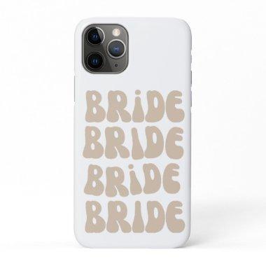 Modern Retro Bride Bachelorette Party Vintage iPhone 11 Pro Case