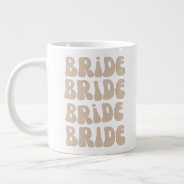 Modern Retro Bride Bachelorette Party Vintage Giant Coffee Mug