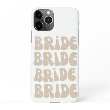 Modern Retro Bride Bachelorette Party Vintage iPhone 11Pro Case