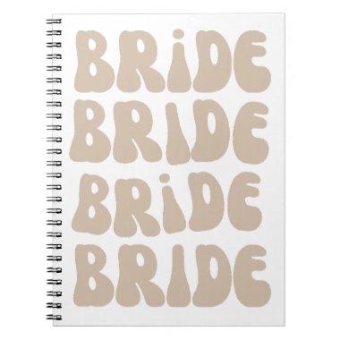 Modern Retro Bride Bachelorette Party Vintage Notebook