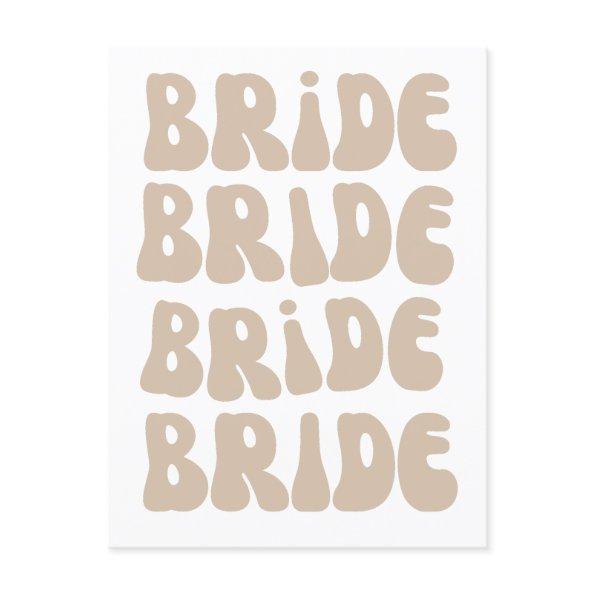 Modern Retro Bride Bachelorette Party Vintage Post