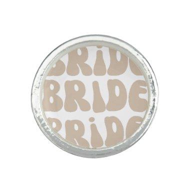 Modern Retro Bride Bachelorette Party Vintage Ring