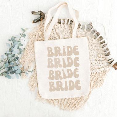 Modern Retro Bride Bachelorette Party Vintage Tote Bag