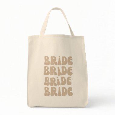 Modern Retro Bride Bachelorette Party Vintage Tote Bag