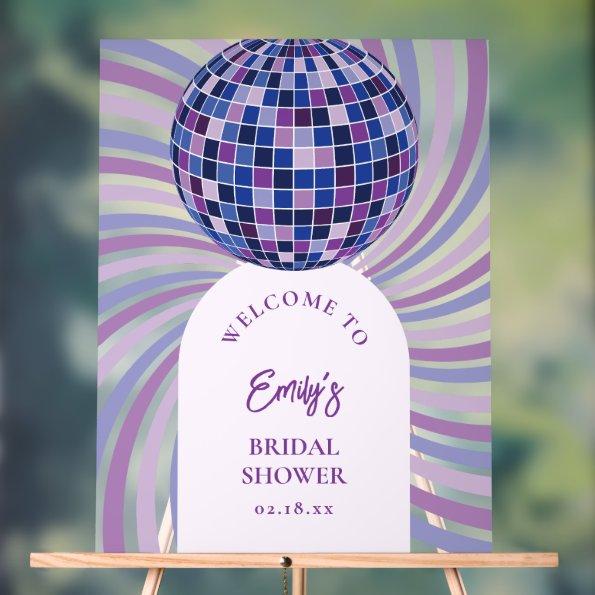 Modern Retro Chic Disco Ball  Welcome Acrylic Sign