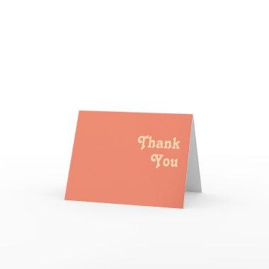 Modern Retro | Coral Folded Thank You Invitations