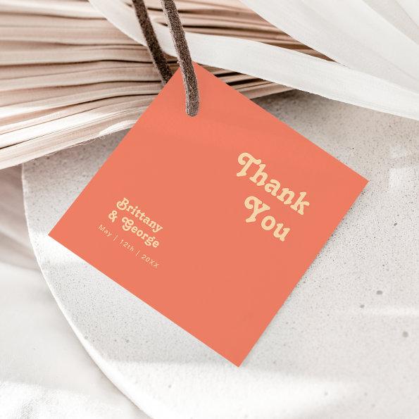 Modern Retro | Coral Thank You Favor Tags