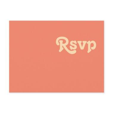 Modern Retro | Coral Wedding RSVP Post