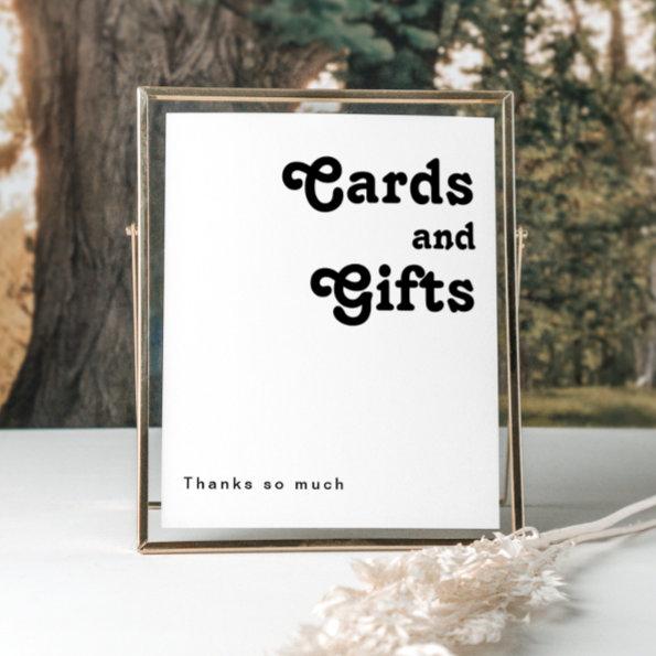 Modern Retro Lettering Invitations and Gifts Sign