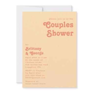 Modern Retro | Orange Cream Couples Shower Invitations