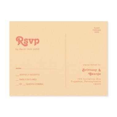Modern Retro | Orange Cream Wedding RSVP Post