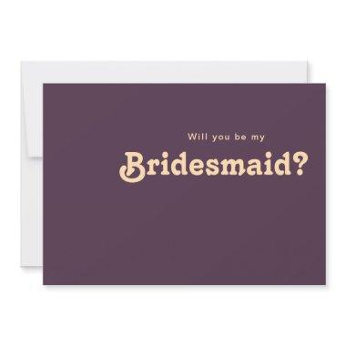 Modern Retro | Purple Bridesmaid Proposal
