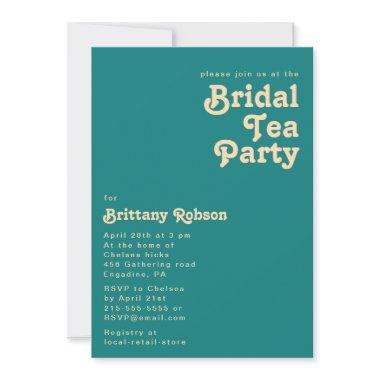 Modern Retro | Teal Bridal Tea Party