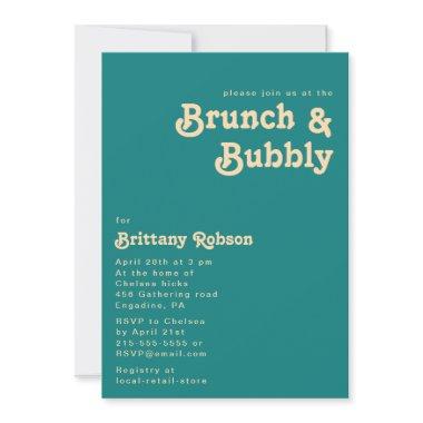Modern Retro | Teal Brunch and Bubbly