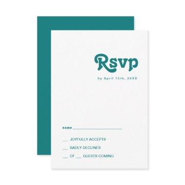 Modern Retro | Teal RSVP Card