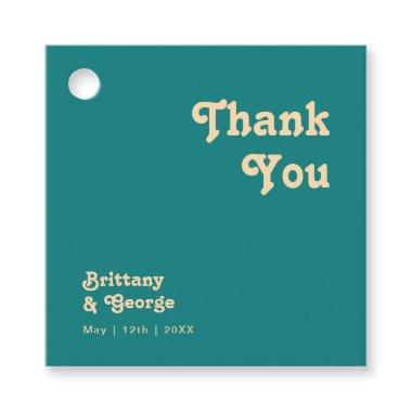 Modern Retro | Teal Thank You Favor Tags