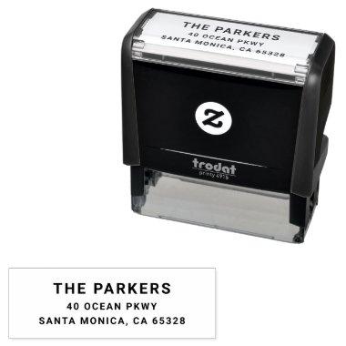 Modern Return Address Self Inking Rubber Stamp