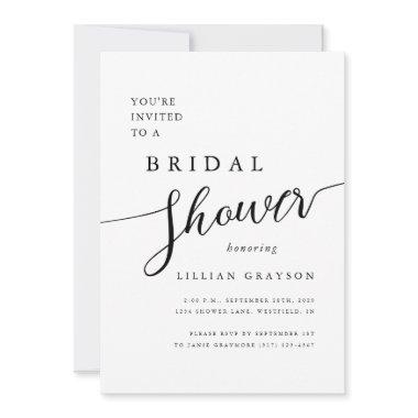 Modern Romantic Script Black & White