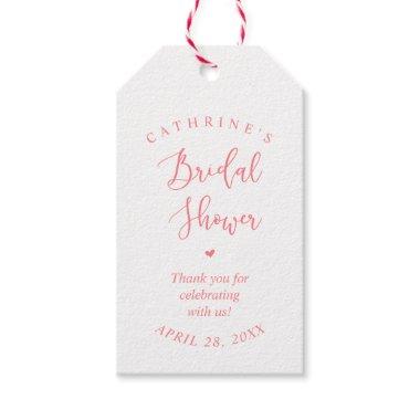 Modern Romantic, Simple Blush Pink , Bridal Shower Gift Tags