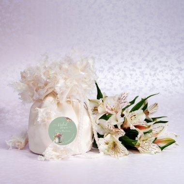 Modern Romantic Spring Flowers Vase  Classic Round Sticker