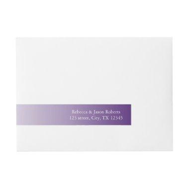 modern romantic summer lilac ombre purple wrap around address label