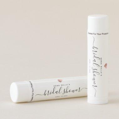 Modern Rose Gold Heart Chic Script  Lip Balm
