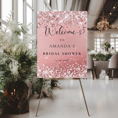 Modern, Rose-Gold-Silver Glitter  Foam Board