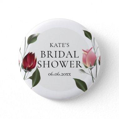 Modern Roses Bridal Shower Button
