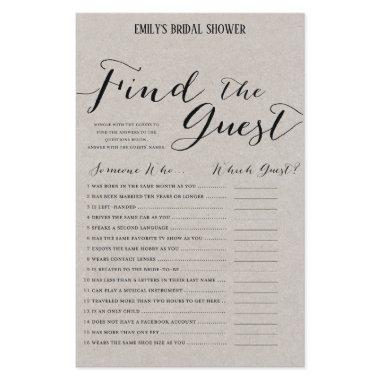 Modern Rustic Bridal Shower Game PRINTED