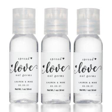 Modern Rustic Bridal Shower Wedding Favor Hand Sanitizer